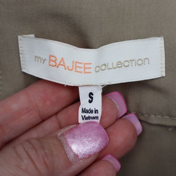 My Bajee Collection S Brown Plain Flat Front Back Zipper Slit Pencil Cut - Picture 2 of 14